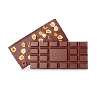 Nao Melkchocolade 35% met hazelnoten Sao tomé tablet bio 80g - 2903
